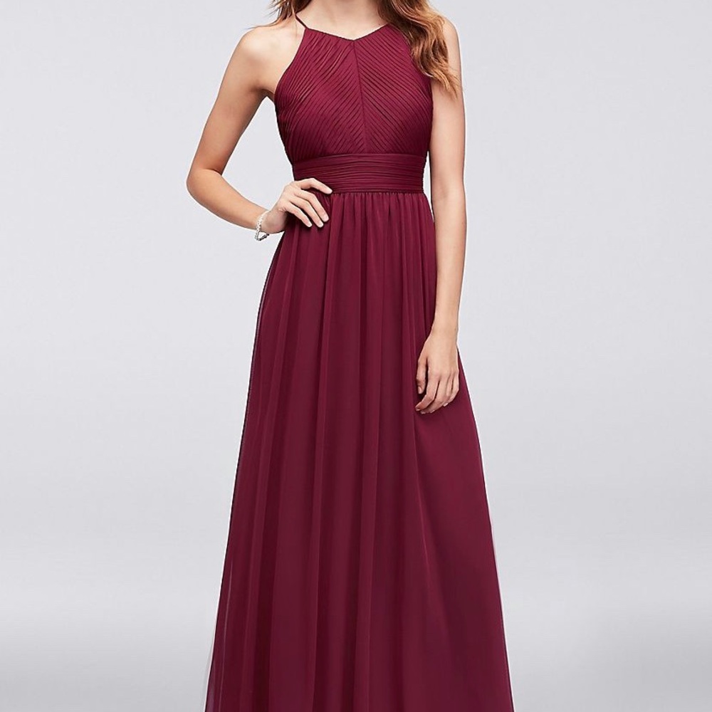 David’s Bridal Bridesmaid dress in Merlot size 8